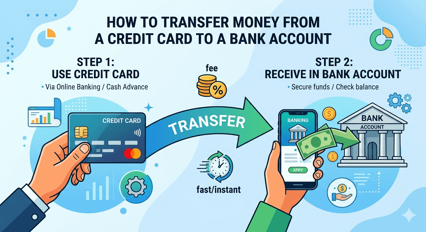 Money transfer process from credit card