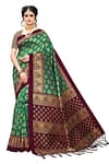 Anni Designer Women's Rama Color Banarasi Silk Saree