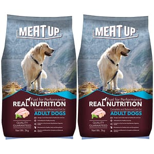 Meat Up Adult Dog Food, 3 kg (Buy 1 Get 1 Free)