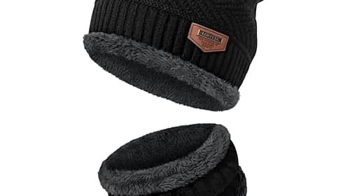 Fitness Mantra® Winter Woolen Beanie Cap & Muffler for Men & Women| Beanie Cap| Winter Clothing Set| Woolen Topaa| Winter Cap| Head & Neck Warmer| 1 Set|