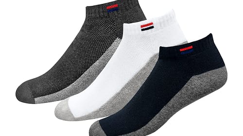 NAVYSPORT Socks for Men Solid Ankle Length Cotton Socks, Free Size, Pack of 3 (Multicoloured/Grey)