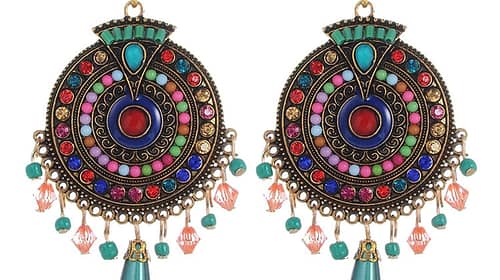 YouBella Jewellery Bohemian Multi-Color Nickel Earrings for Girls and Women