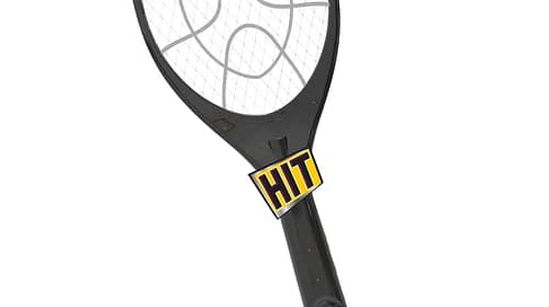 HIT Anti Mosquito Racquet Rechargeable Insect Killer Bat with LED Light, Black
