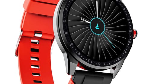 boAt Flash Edition Smart Watch with Activity Tracker,Multiple Sports Modes,Full Touch 3.30 cm (1.3") Screen,Gesture, Sleep Monitor,Camera & Music Control,IP68 Dust,Sweat & Splash Resistance(Moon Red)