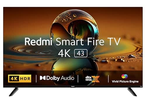 Redmi 108 cm (43 inches) 4K Ultra HD Smart LED Fire TV L43R8-FVIN (Black)