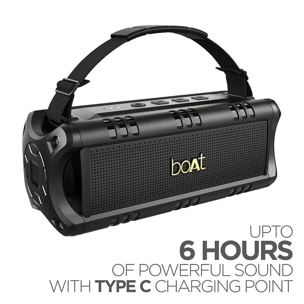 boAt Stone 1400 Mini 18W Bluetooth Speaker(Active Black) - Image 2