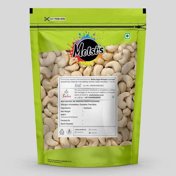 Molsi’s Tiny Delight Cashew Nuts,1kg (500gX2) - Image 2