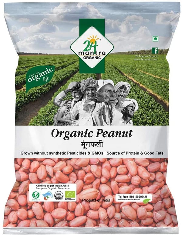 24 Mantra Organic Raw Peanut, 500g