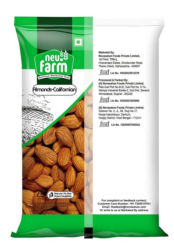 Neu.Farm - California Almonds - California Badam - Californian Almonds - 1Kg - Image 2