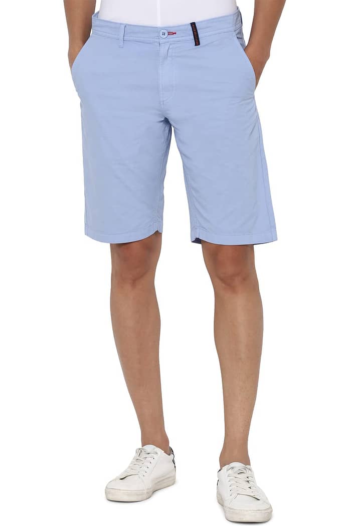 Allen Solly Men's Chino Shorts (ALSRVTLFI92528_Light Sky Blue_36)