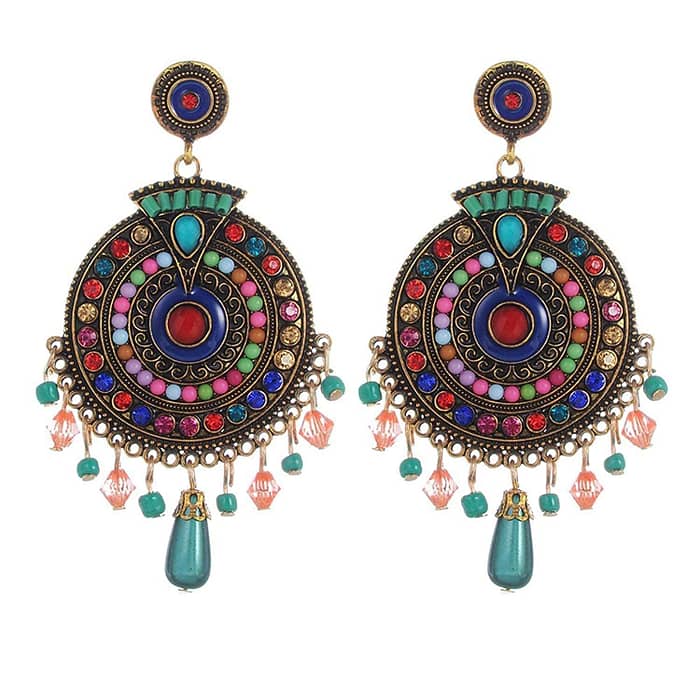 YouBella Jewellery Bohemian Multi-Color Nickel Earrings for Girls and Women