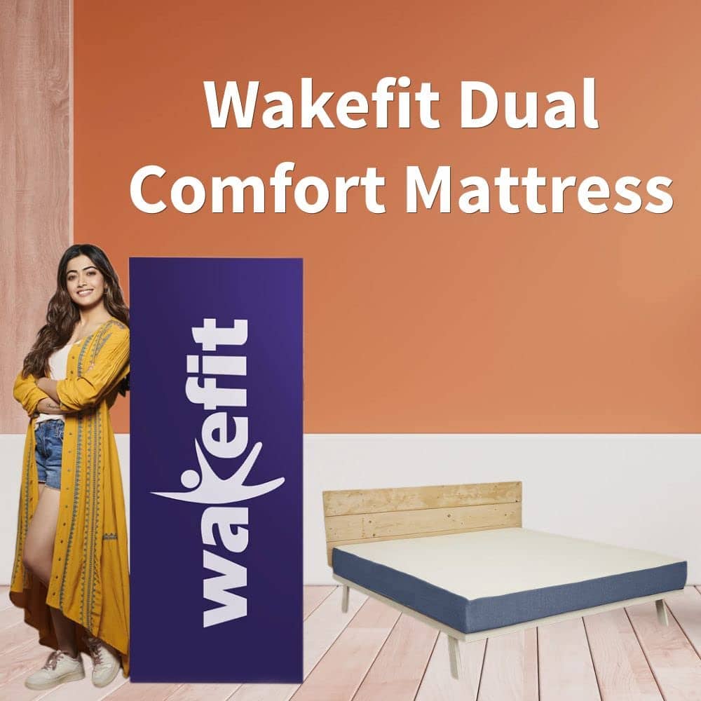 Wakefit Mattress 6-inch Hard & Soft Foam Queen Size Dual Comfort Mattress